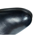 Chico's Boots Womens 10M Black Leather Quilted Mid Calf Zip Buckle Moto Photo 6