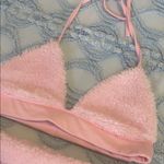 Pink Fuzzy Halter Top and Skirt Set Photo 1