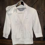 Nike Hoodie Y2K VTG Gray Tag Women's XS White Terry Cloth Button Sweatshirt Photo 0