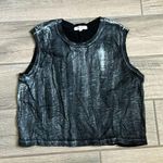 Goldie  black shimmer cropped muscle tank Photo 0