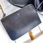 Fendi Textured Leather Logo Shopping Tote & Detachable Pouch Photo 7