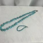 Turquoise The Lucky Stone Necklace and Bracelet Set Large Stones New Long Blue Photo 9