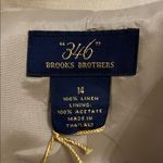 Brooks Brothers 346 Tan Linen Blazer Jacket Womens Size 14 NEW Business Preppy Photo 1