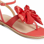 Jack Rogers  Heidi Sandals Womens Size US 7.5 Red‎ Round Toe Ankle Strap Thong Photo 0