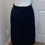 Christian Dior Black Midi Pleated Skirt w/ Pockets EUC Sz 10 Vintage Designer Photo 0