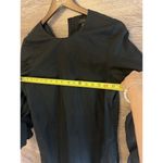 COS  Dress Womens Size 4 Black Sleeve Ruffles Crisp Cotton Minimalist Evening Photo 3