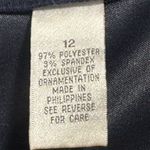 Fashion Bug Vintage Y2K Navy Blue Pant Suit Set Jacket & Trousers Stretch Sz 12 Photo 10