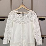 Deluc white Eyelit mini dress White Size M Photo 3