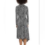 Maggy London  Women's‎ Long Sleeve Mock Neck Midi Dress with Asymmetrical Hem NWT Photo 3