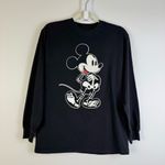 Disney  Mickey Mouse Halloween Skeleton X-Ray Long Sleeve Tee Shirt Black Large Photo 2