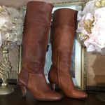 CYNTHIA VINCENT CHESTNUT BROWN LEATHER RIDING BOOTS W/HEEL (7) Photo 5