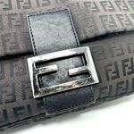 Fendi Vintage Mama Baguette – Brown Zucchino Canvas Shoulder Bag Photo 2