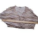 Wishlist Apparel Size M/L Medium Large Animal Print Purple Long Sleeve Blouse Photo 2