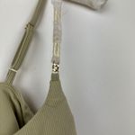 We Wore What  Chain Cami Bra Top Ribbed Cropped Khaki Revolve Athleisure Large NWT Photo 7