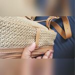 Tommy Bahama  Tan Straw Backpack Photo 2