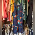 EXPRESS  Navy Floral Vacation Wedding Guest Dress 6 Photo 1