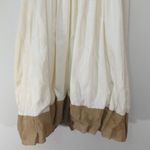 Nicole Miller Collection Cream Gold & Brown Silk Sleeveless V Photo 2