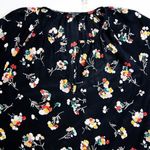 Madewell ‎Silk Notched Ruffle-Cuff Top Carnation Toss Photo 5