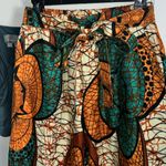 Women’s Abstract Batik Print Crop Culotte Belted Wide Leg Trouser Pant Size undefined Photo 3