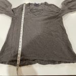 American Eagle  Gray Boho Lace Up‎ Long Bell Sleeve Sweater Size XS Photo 7
