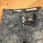 Anthropologie  Pilcro Blue Flare bootcut  Leg Jeans with paisley Pattern‎ size 25 Photo 2