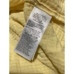 J.Crew  Shirt Womens Small Yellow Gauze Ruffle Tie Neck Long Sleeve Pullover Top Photo 4