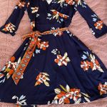 Leota Perfect Wrap Mini Dress in Santa Barbara Floral Blue Size XXL Photo 5