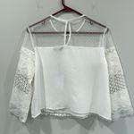 Endless Rose White Sheer Lace Blouse Size Small NWT Photo 3