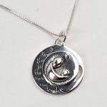 LA rocks sterling silver I love you to the moon and back pendant necklace NWT Photo 4