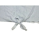 J.Jill Top Shirt Womens Size Large Blue Linen Blend Striped Beachy Nautical Photo 4