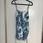 Princess Polly  Milan Blue and White Tie-Dye Dress Photo 6
