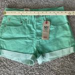 Levi's NWT  501 Shorts Mid Rise Mint Green Button Fly High Rise size 30 Denim Photo 5