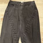 Forever 21 Wide Leg Black Tie Up Jeans Photo 2