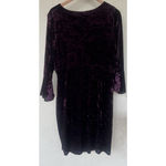 Ralph Lauren Lauren Velvet Crushed Dress Bell Sleeves Stretch Whimisgoth Witch Photo 2
