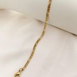 Gold 3mm Figaro Chain Link Necklace Photo 5