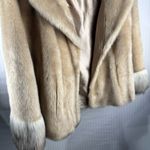 Sears Regina Glenara By Glenoit Faux Fur Cape Stole Shawl Collar Jacket Large Tan Photo 3