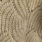 ONLY Our Story Size S Sweater Beige Scoop Neck Long Sleeve Open Knit Women's Tan Photo 1