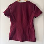 FIGS Burgundy Catarina One Pocket Scrub Top Size XS Photo 2