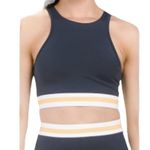Wilo the label Anthropology contour bra athletic sports Navy and marigold NWT XS Blue Photo 0
