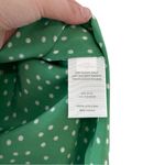 AYR XS The Estella Bias Cut Silk-Blend Midi Slip Skirt Green Goddess Polka Dot Photo 4