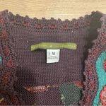 Peruvian Connection Vintage  Intarsia Art to Wear Pima Cotton Sweater Vest Size M Photo 5