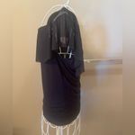 Garage Off-The-Shoulder Strapless Crop Top with Sheer Ruffle, Black, Size M Photo 2