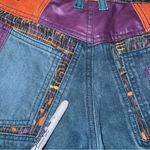 VTG 80 90s Major Damage Patchwork Denim Shorts Sz 22 Rare Y2K Hip Hop Streetwear Blue Photo 7