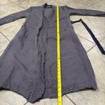 PARACHUTE 100% Linen Long Robe Gray Bathrobe Pockets Belted Unisex Sz S Lounging Photo 9