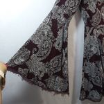 Urban Outfitters UO Ecote Sascha Bell Sleeve Paisley Red Dress Size Small Photo 4