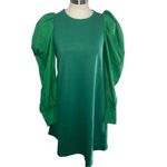 AREA STARS Green Puff Sleeve Crew Neck Mini Dress Size S Photo 1