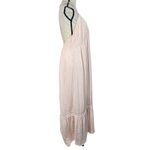 Aerie X-Large Maxi Dress V-Neck Lined Adjustable Spaghetti Straps Textured Pink Photo 4