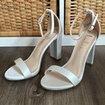Lulus  Taylor Ivory Satin Heels Photo 0