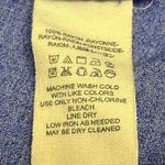 Free People  Mock Neck Pullover Royal Blue Floral Drop Shoulder Top- Small Photo 10