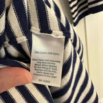 Sail To Sable STS Navy and White Striped Bell Sleeve Sweater Dress XS Photo 4